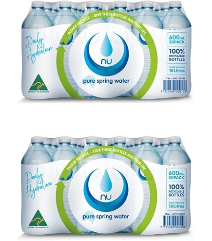 Amazon.co.jp: nu-pure ニューピュア スプリングウオーター 水 600ml x