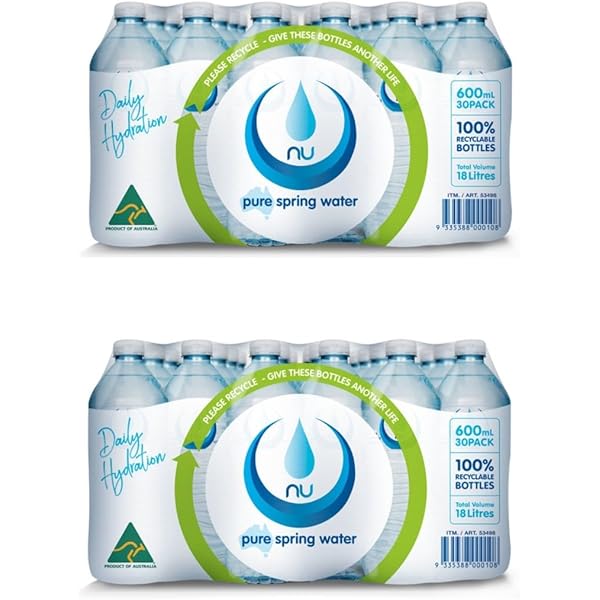 Amazon.co.jp: nu-pure ニューピュア スプリングウオーター 水 600ml x