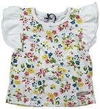 《初夏盛夏対応》 SUCRE(シュクル) 天竺プリント袖フリルTシャツ 100cm /オフ NO.F-474045