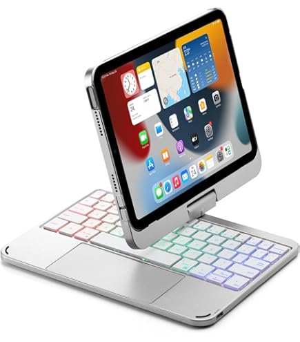 Amazon | 360°回転 iPad mini 7 キーボードケース タッチパッド搭載