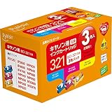 Plaisir プレジール 互換インクカートリッジ CANON 3色セット(シアン・マゼンタ・イエロー) BCI-321/3MP PLE-CB3213P