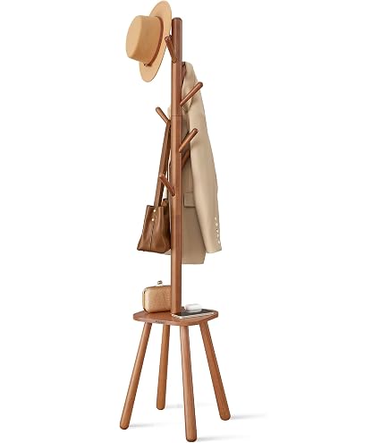 Freestanding Coat Rack With Wheels & Basket – Modern Metal Organizer For Entryway, Bedroom, Or Corner