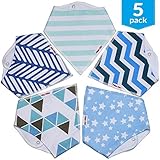 Baby Bandana Drool Bib for Boys - Super Absorbant, Ultra Soft by Prime Tots