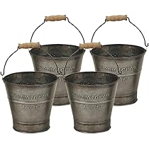 ブリキ　バケツ アンティーク　ブリキポット　蓋付き 大容量　Lサイズ 61zAtJmyTQL._AC_UL210_SR210,