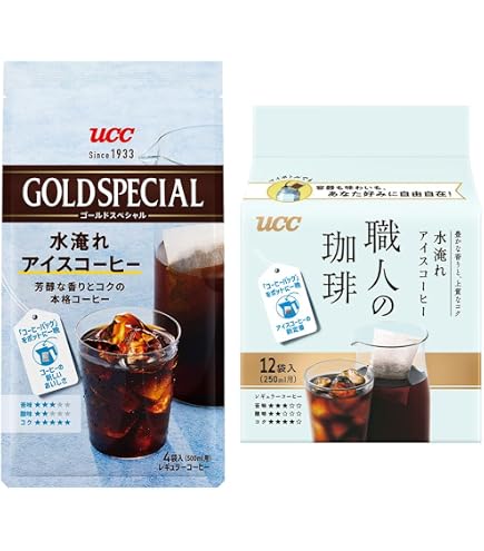 Amazon.co.jp: UCC 職人の珈琲 水淹れアイスコーヒー 12袋×12パック