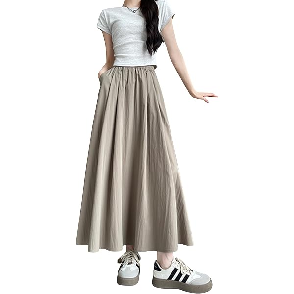 Amazon.co.jp: ànuke anuke アンヌーク Reha. Tuck Maxi Skirt