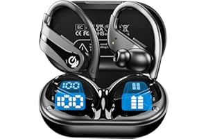 Wireless Ear Buds Bluetooth Earbuds with Mic, Wireless Headphones Bluetooth 5.3 Sport Earbuds Digital LED Display, IPX7 Water