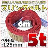 スリングベルト 幅125mm 使用荷重5t 5000kg ベルトスリング 繊維ベルト 吊りベルト クレーンベルト 帯ベルト 吊り上げ 作業用 屋外 建設機械 船舶 運搬作業 ポリエステル素材 土木 農