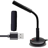 パソコン PC マイク USB コンデンサー 卓上 パソコン スポンジ 付き フレキシブル 360度回転 ミュート機能 リモート テレワーク オンライン会議