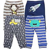 カーターズ Carter's ボディスーツ ロンパースにピッタリ ベビー ロング パンツ ボトムス 男の子 4点セット 010 (24months(83-88cm)) [並行輸入品]