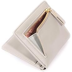 Amazon 薄い財布 二つ折り財布 レディース Puレザー ミニ コンパクト マチ付き小銭入れ 全5色 ライトグレー 財布 Amazon 薄い財布 二つ折り財布 レディース Puレザー ミニ コンパクト マチ付き小銭入れ 全5色 ライトグレー 財布