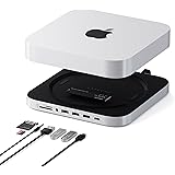 Satechi USB-C スタンドハブ NVMe/SATA SSDスロット (M1 Mac Mini対応) USB-Cデータポート(10Gbps), Micro/SDカードスロット, USB-A(10/5Gbps), ヘッドホンジャックポート (M