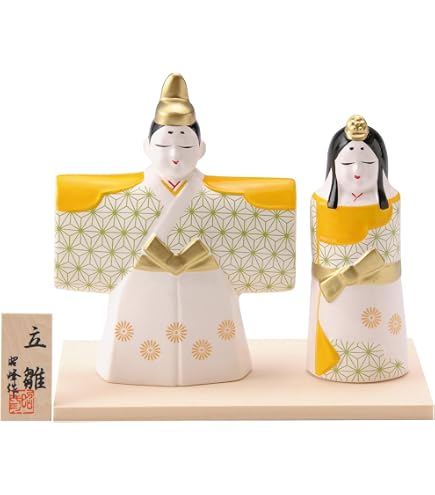 Amazon | 蛤香合 純金箔 つまみ細工 紅白お花3輪 芥子 雛人形の前飾り
