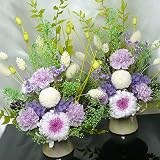 1031【お供えの花】【プリザーブドフラワー】 仏花風アレンジメント・爽やか・パープル系 1対（2個）
