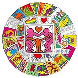 ステッカー 50枚セット PVC 防水加工 シール 繰り返さない 6-8CM キースヘリング ポップアート 現代アート ニューヨーク スーツケース、ノートパソコン、バイク、車、オートバイ、ヘルメット適用