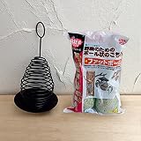 バードフィーダー：スプリングフィーダー受け皿付きとファットボール野鳥のごちそう6個入りのセット ノーブランド品