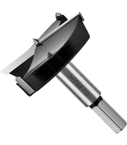 68mm Forstner Drill Bit,Triple Flute Tungsten Carbide Tipped - for Hard Wood,Soft Wood Woodworking Hinge Cutter Tool Kits for Veneered Plywood Plastic