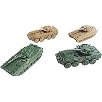 Amazon.co.jp: PEWETE 4 個 1/144 戦車モデル 車両モデル構築