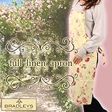英国ブラッドリー（BRADLEYS）　フルリネンエプロン　ピンク　リネン（亜麻）製