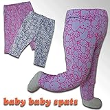 【codycoby】360度baby baby!!全体にベビープリントスパッツ（フルレングス・厚み★）【UVカット】【モスカット】 90cm ピンク