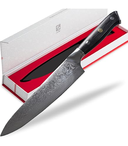 Amazon｜MIYABI 雅 5000FCD 牛刀 200mm 日本製 ダマスカス包丁 49層 