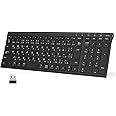 iClever キーボード ワイヤレスキーボード 無線 2.4GHz(レシーバー付属) テンキー付き USB充電式 日本語JIS配列 薄型 コンパクト 静音 軽量 パンタグラフ メディア機能 パソコン デスクトップ PC用 ラップトップ Window