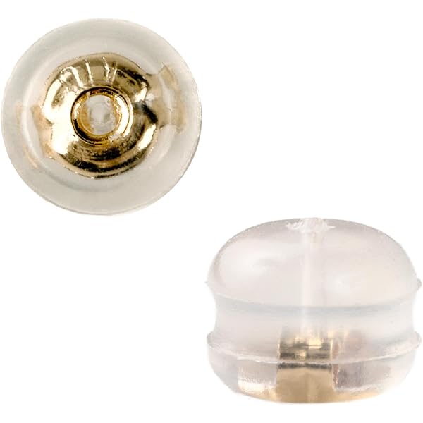 Amazon | ピアスキャッチK18(18金)ダブルロック・2ペア(4コ)セット