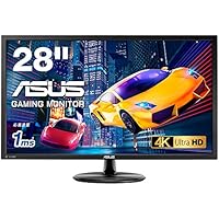 ASUS ゲーミングモニター 28型FPS向き/4K/3840×2160/1ms/TN/HDMI×2/DP/FreeSync/ブルーライト軽減/VESA/3年保証 VP28UQG