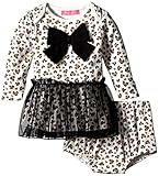 Isaac Mizrahi baby-girls Leopard Skirtedドレスボディスーツwithおむつカバー US サイズ: 18 - 24 months