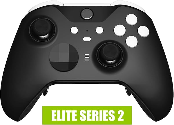 eXtremeRate Xbox One Eliteシリーズ2コントローラー対応用交換ボタン(ピュアカラー)、Xbox Eliteシリーズ2Coreコントローラー対応用LBRBLTRTバンパートリガーABXYスタートバックシンクプロファイルキー【ホワイト】 - 1