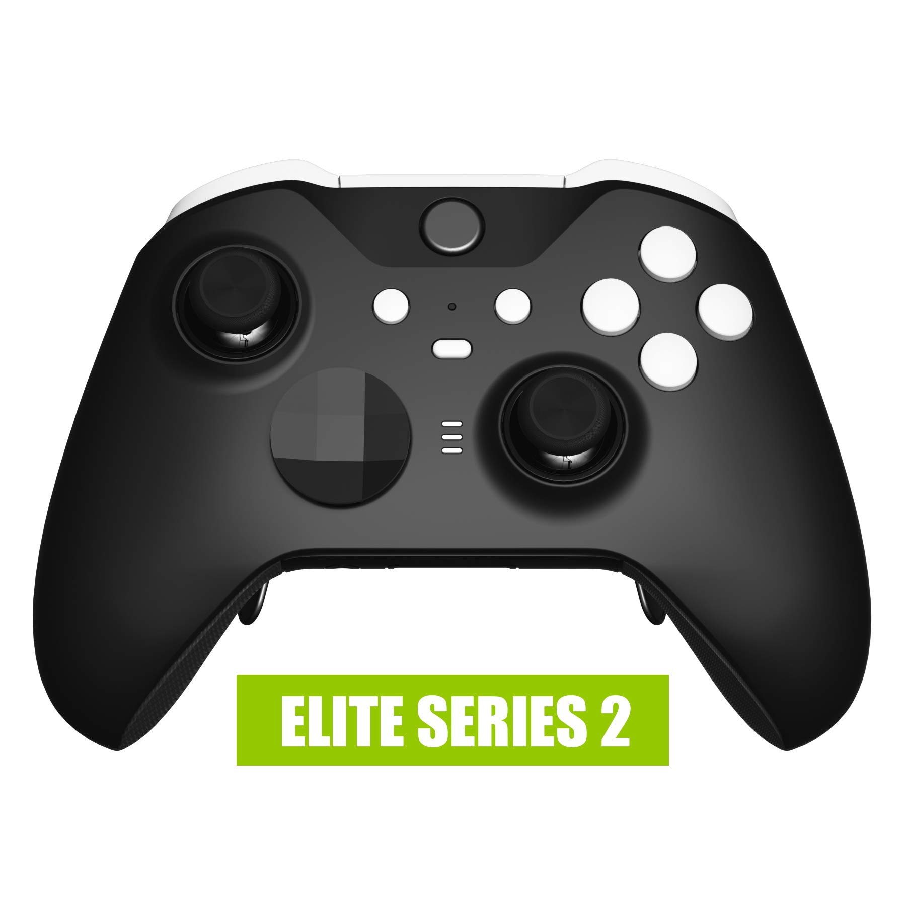 eXtremeRate Xbox One Eliteシリーズ2コントローラー対応用交換ボタン(ピュアカラー)、Xbox Eliteシリーズ2Coreコントローラー対応用LBRBLTRTバンパートリガーABXYスタートバックシンクプロファイルキー【ホワイト】 - 1