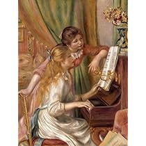 【複製画】「ピアノを弾く少女たち」1892年,ルノワール Amazon.co.jp: 絵画風 壁紙ポスター（はがせるシール式