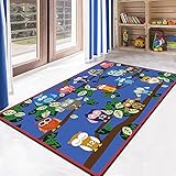 Ustideキッズラグ色数教育Erea Rug 5'x7'
