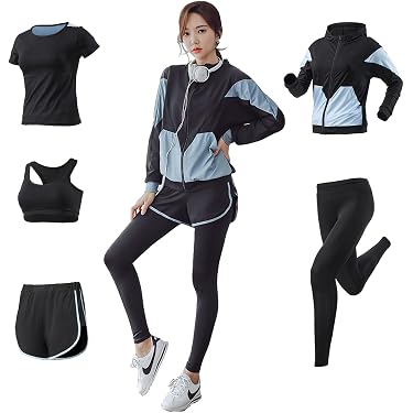 【海外大人気】Sporty & Rich ヨガ ランニングウェアセット Amazon.co.jp 人気ギフトランキング: レディースジャージ上下セット で