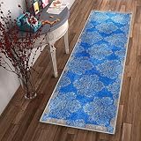 Kinoペイズリープリントマルチカラーベージュレッドモダン花18 " x 31 "マット(非スリップ – Machine Washable )ゴムBackedキッチンバスルームエントリAccent R
