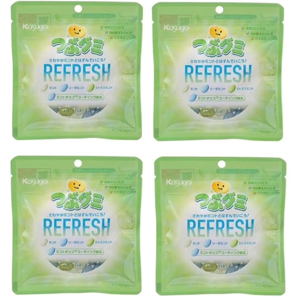 Amazon | 【4袋セット】春日井製菓 つぶグミ リフレッシュ