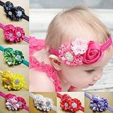 Domybestベビー ヘアバンド セット 10色セット　キッズ 子供 リボン フラワー カチューシャ 髪飾り ヘアアクセサリー 女の子 新生児 赤ちゃん 出産祝い 内祝い お宮参り 誕生日 100日