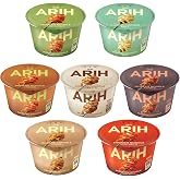 ARIH インスタントカップラーメン 7種類 各々バラ1個 合計7食 試食比較セット 韓国ラーメン 無スープ炒め麺 [並行輸入品]