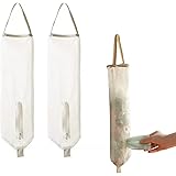 ZHEJIA ポリ袋ストッカー レジ袋ストッカー （2個入）ゴミ袋収納 レジ袋 ジッパー付き 壁掛け 買い物バッグ キッチン収納 カー レジ袋収納ホルダー 吊り下げ ゴミ袋ストッ レジ袋入れ ビニール袋ストッカー 収納 サッと取り出せ便利 白