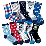 [ソミラ] SOMILA キッズ ソックス 10足セット カラーフル 男の子 子供 くつした 可愛い (B:M(6～10歳))