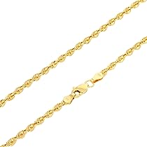 10Kイエローゴールドロープネックレス51cm×3mm 10K イエローゴールド ロープネックレス 幅3.2mm 50cm-60cm