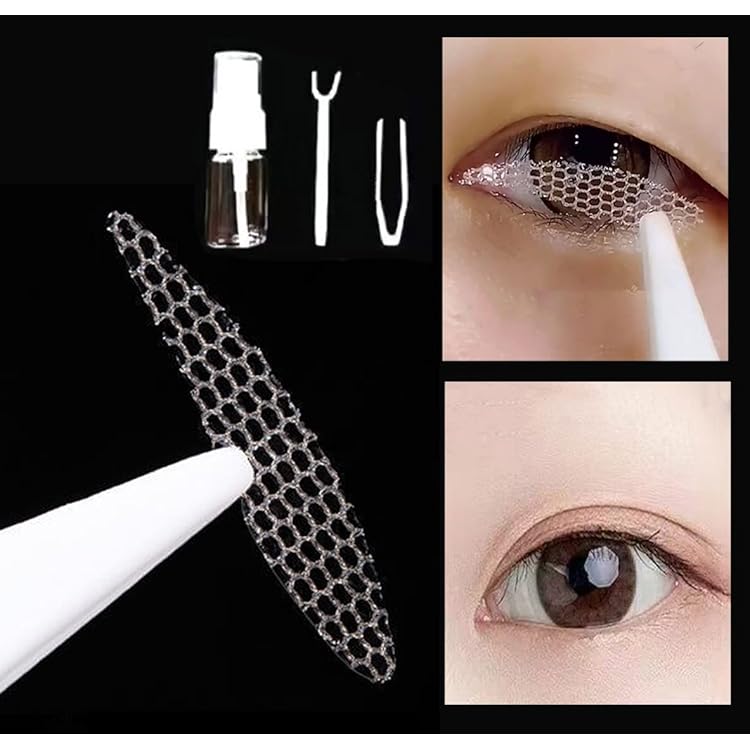 Amazon.co.jp: shefun ふたえテープ メッシュ 384枚 水で貼る【幅広