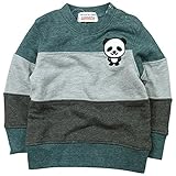 【秋冬春対応】 GARACH(ギャラッチ) 裏毛切替パンダトレーナー 95cm /Gn NO.AH-1631606