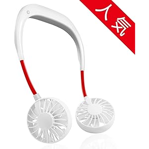 携帯扇風機 充電式 3段風量調節 大容量 2600mA くびかけ ファン 小型 USB扇風機 オフィス アウトドア 静音運転 お手入れ簡単 熱中症対策 首かけ扇風機