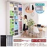 JKプラン MEMORIA 棚板が1cmピッチで可動する 深型オープン幅120.5 上置きセット ホワイト FRM-0108SET-WH