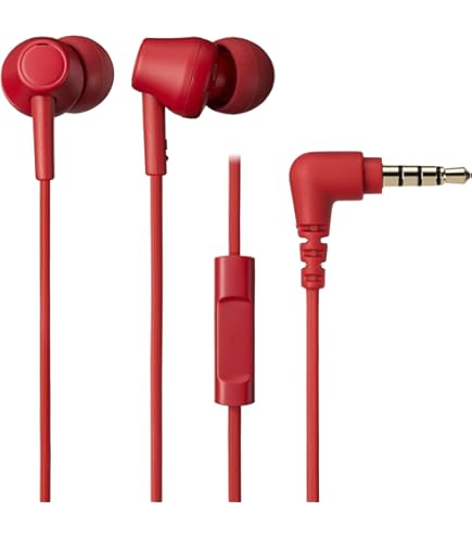 Amazon.co.jp: オーディオテクニカ ATH-CK350X RD イヤホン 有線