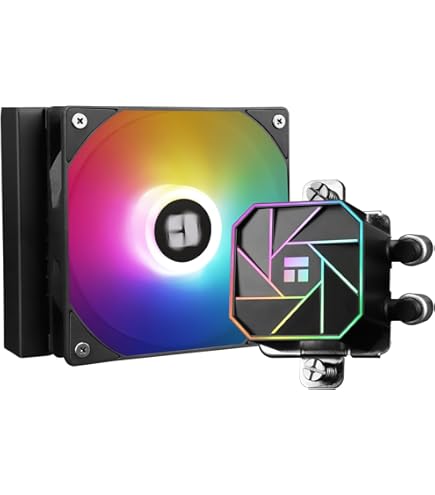 Amazon | Silver Stone SilverStone RGB水冷クーラー 虹色12cmファンX3