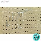 skemidex --- 100pc 1 " x 1 / 8 "ペグボードフック詰め合わせセットShelveハンガーガレージストレージShop KeepsツールOrganized and Ready。