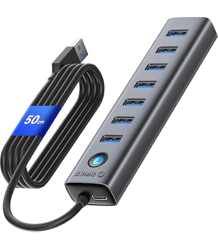 Amazon | PHIXERO 7ポート USBハブ 3.0 USB-A 拡張 PC USB ハブ 50cm