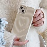 iPhone12用ケース - ホワイト 韓国水の波紋模様 3D凸凹 ソフトケース Y2K系 ストラップホール付き グリッター 光沢カバー 人気 TPU 耐衝撃 全面保護 落下防止